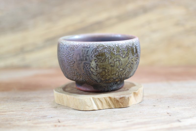【母親節禮物】天然落灰 柴燒茶杯 名家葉敏祥手工作品 - 茶壺/茶杯/茶具 - 陶 
