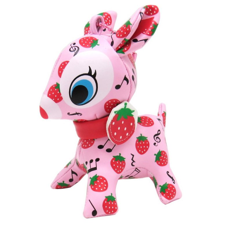Puchi Babie Key Chain Strawberry Melody PK Deer Cute Doll Gift Present Japan - 公仔模型 - 其他材質 粉紅色
