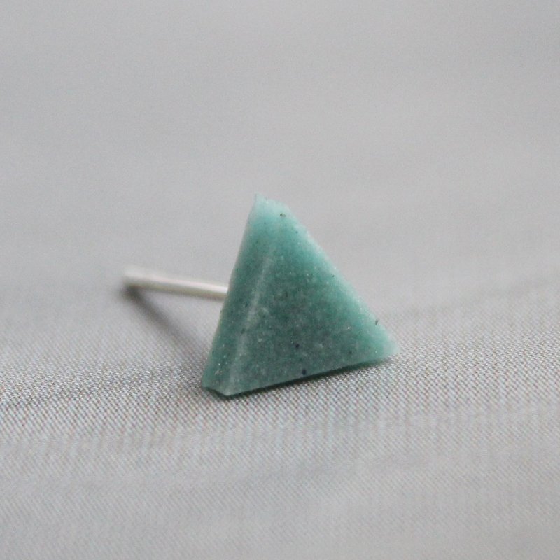 Triangle Earrings / 428 / Everyday Is Like Sunday - Single  - Earrings & Clip-ons - Clay Green