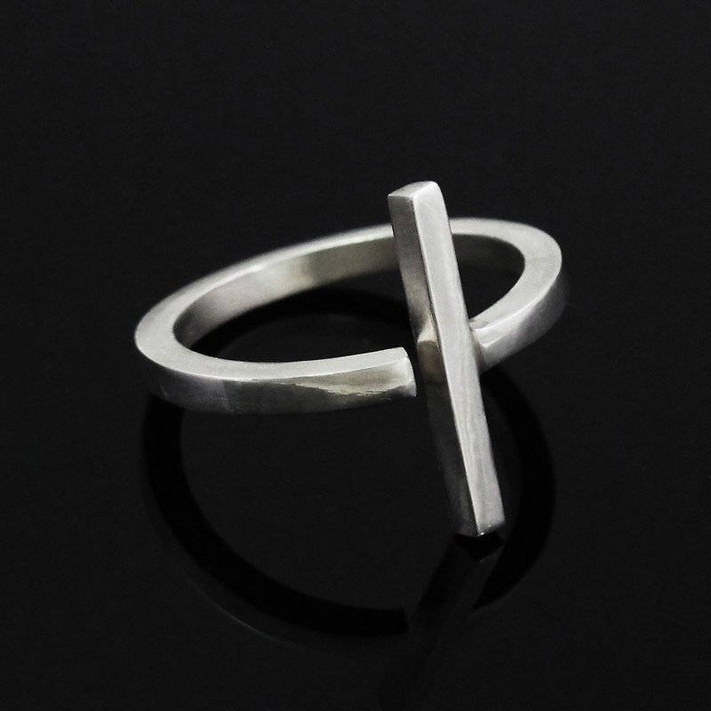 Ring Star trails track ring planet sterling silver ring-ART64 - General Rings - Sterling Silver Black
