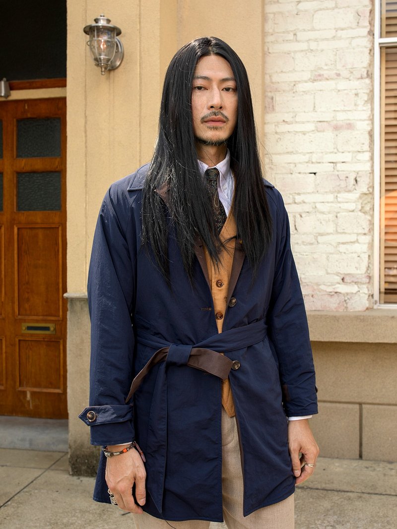 SOARIN英倫復古雙面巴爾馬肯外套(2432DY28) - 男夾克/外套 - 棉．麻 咖啡色