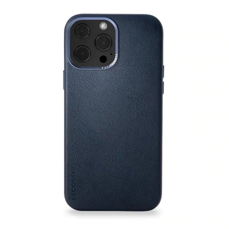 DECODED | iPhone 13 Leather Collection Case - Navy Blue - Phone Cases - Genuine Leather Blue