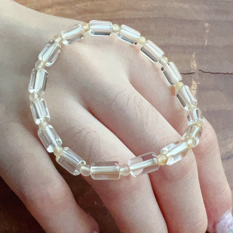 【浪漫相遇】巴西產5A頂級全美天然白水晶手鏈/水晶手鍊 |送禮 - 手鍊/手環 - 水晶 透明
