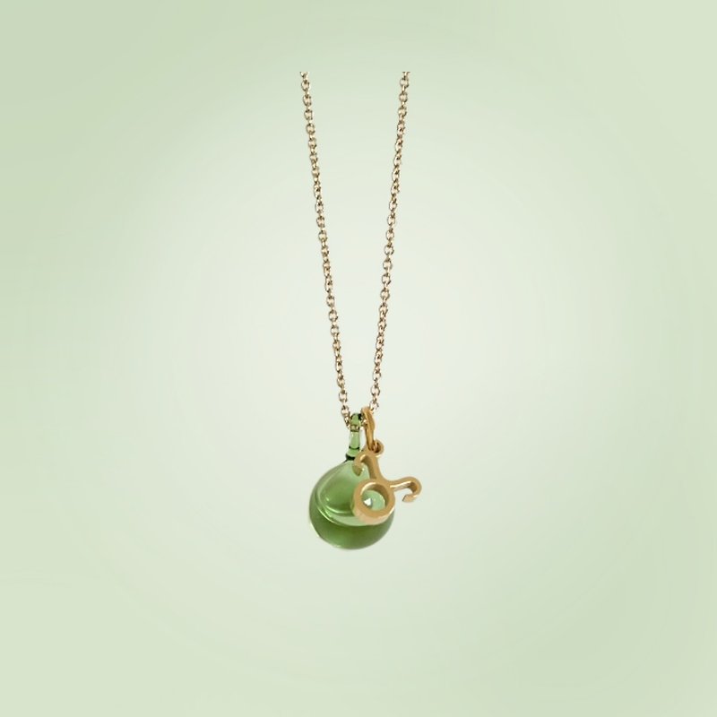 Lucky colors necklace Taurus - Necklaces - Glass Green