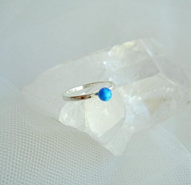 KYOTO OPAL Silver ring - แหวนทั่วไป - เครื่องเพชรพลอย สีน้ำเงิน