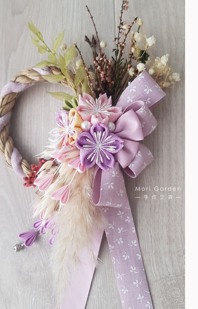 Good Luck and Blessings Ribbon | Aya‧ Floral kimono (four colors in total) - ช่อดอกไม้แห้ง - พืช/ดอกไม้ สีแดง