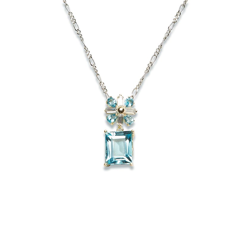 Designer model||Blue wonder Blue wonder|| Stone pendant (excluding Silver) - Necklaces - Silver Blue