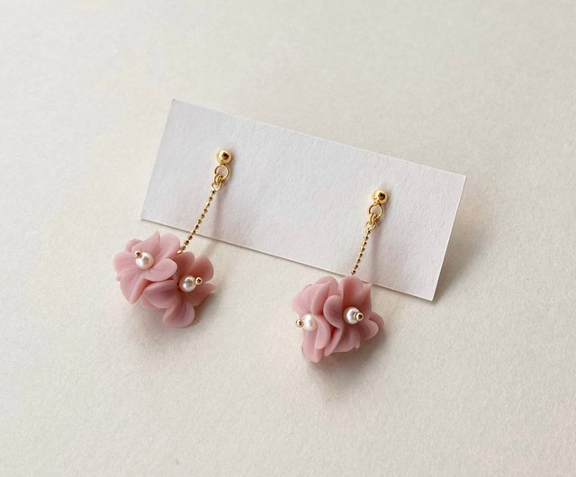 スウィングブーケピアス/イヤリング(ピンク) - Shop kotta Earrings