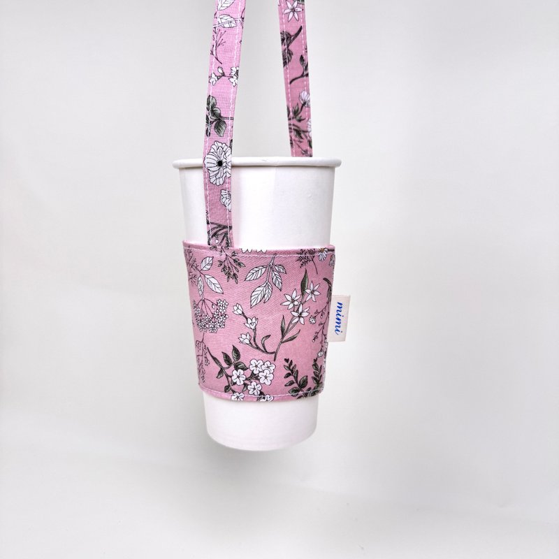 Floral 花朵 飲料提袋 - 飲料提袋/杯套 - 棉．麻 多色