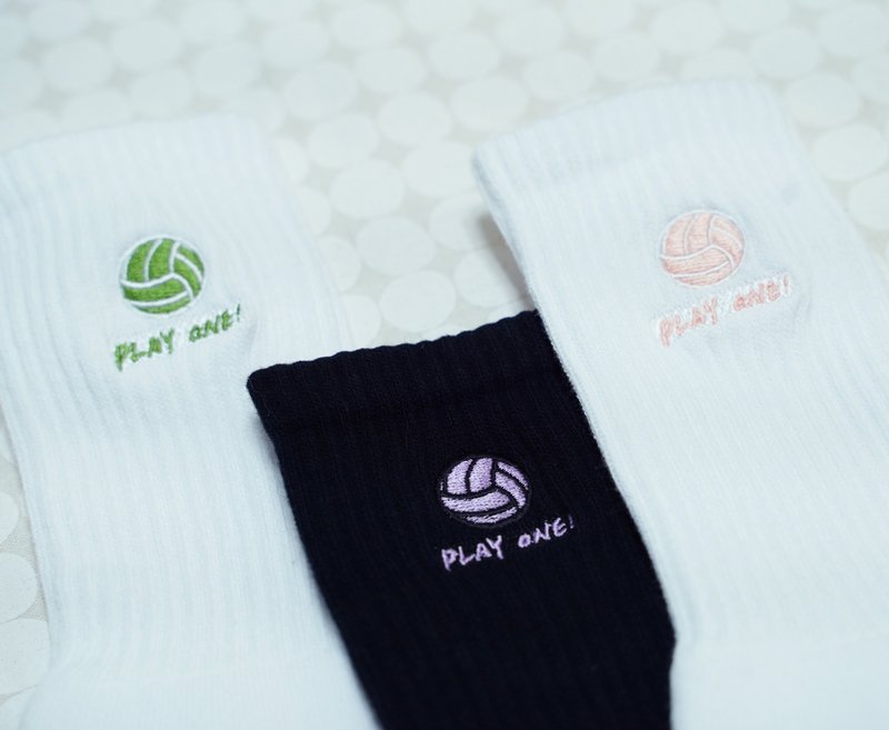 PLAY ONE ! 排球襪 - 襪子 - 棉．麻 紫色