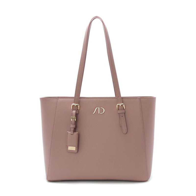 ANNA DOLLY classic all-match commuting large tote bag dry rose - อื่นๆ - หนังเทียม สึชมพู