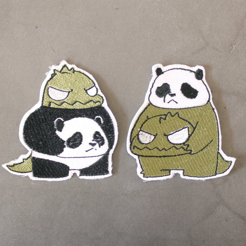 Iron patch Switch Panda set 2 pcs: Gardon&Gonda - Other - Cotton & Hemp Green