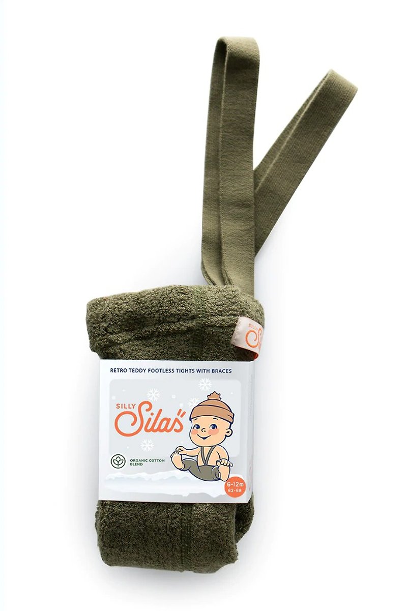Silly Silas - Teddy Suspenders - Olive - Pants - Cotton & Hemp 