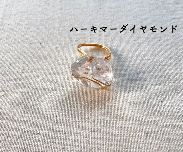 BR511 天然石 ビーズリング オイル入り ハーキマーダイヤモンド 石油入り✨最強宝石👑】超稀少/オイルイン ハーキマー