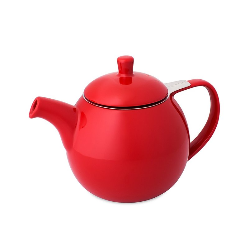 [Holiday Gift] American FORLIFE Round Teapot - Red - ถ้วย - เครื่องลายคราม สีแดง