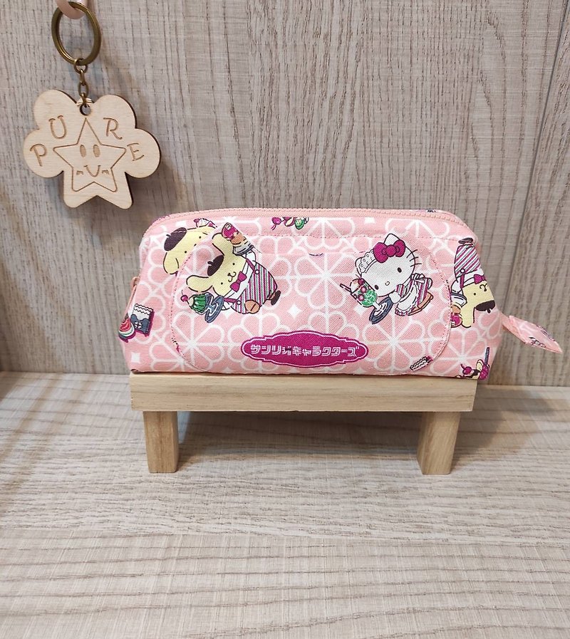 Stand cosmetic bag/pencil bag-kitty cat - Toiletry Bags & Pouches - Cotton & Hemp 