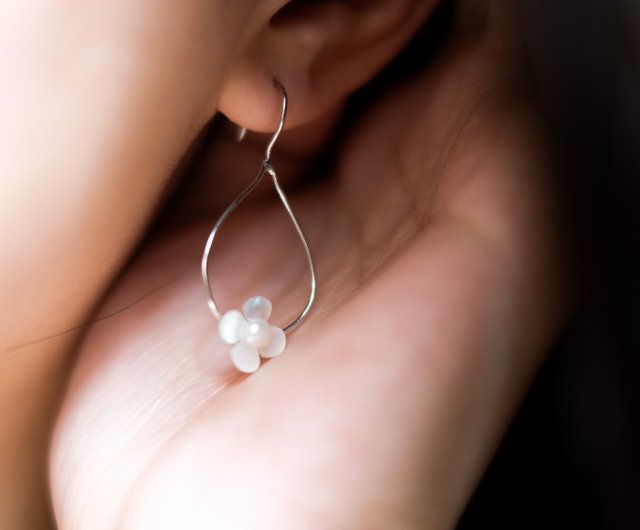 スターリングシルバーホワイト淡水パールスタッドイヤリング Rakumi Sterling Silver AAAA 6mm Whit 並行輸入品