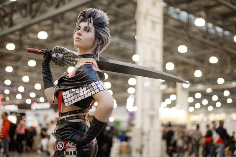 Paine Final Fantasy X-2 Cosplay costume custom made - 吊帶褲/連身褲 - 其他材質 黑色