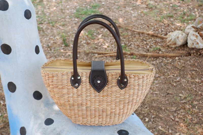 woven handmade summer women's handbag woven bag handmade bag - Handbags & Totes - Plants & Flowers 