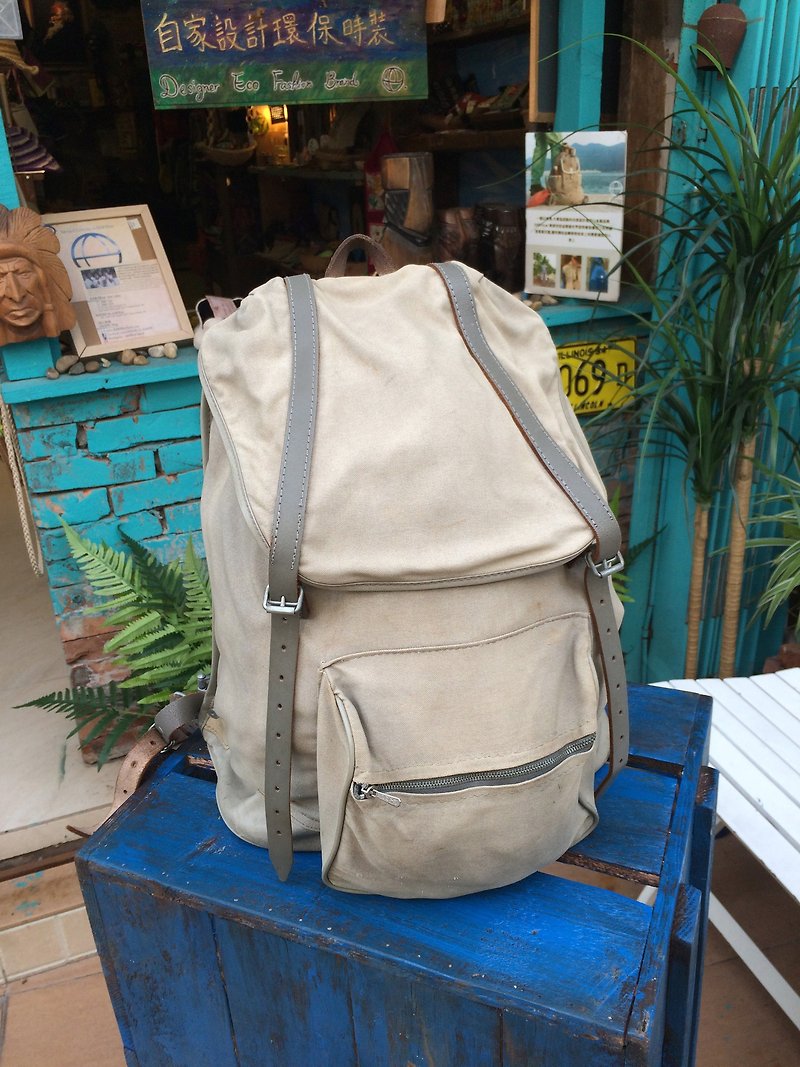 EARTH.er :: Vintage Series :: │ 70 West Germany's manufacturing retro backpack ● 70's West Germany made Vintage Backpack │ - Backpacks - Other Materials Gray