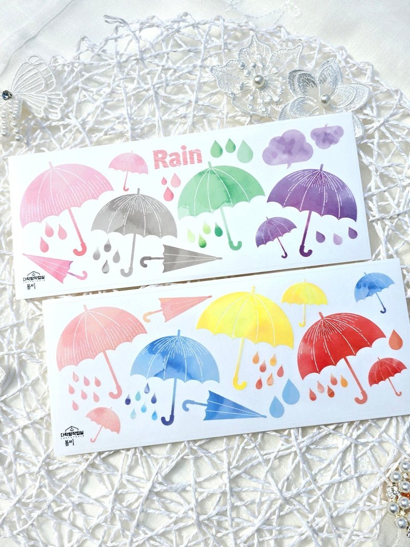 :Spring rain: Matte Transparent sticker - Stickers - Other Materials 