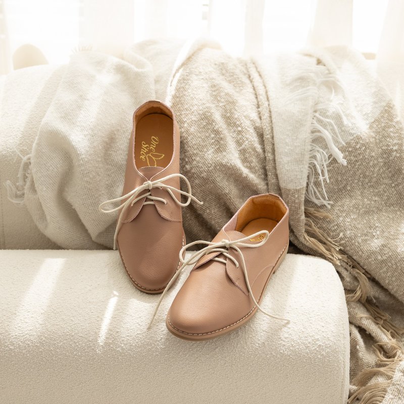 【聖誕派對 穿搭】Lofn洛芬 乾燥玫瑰粉 附雙色鞋 - 其他女皮鞋 - 真皮 粉紅色