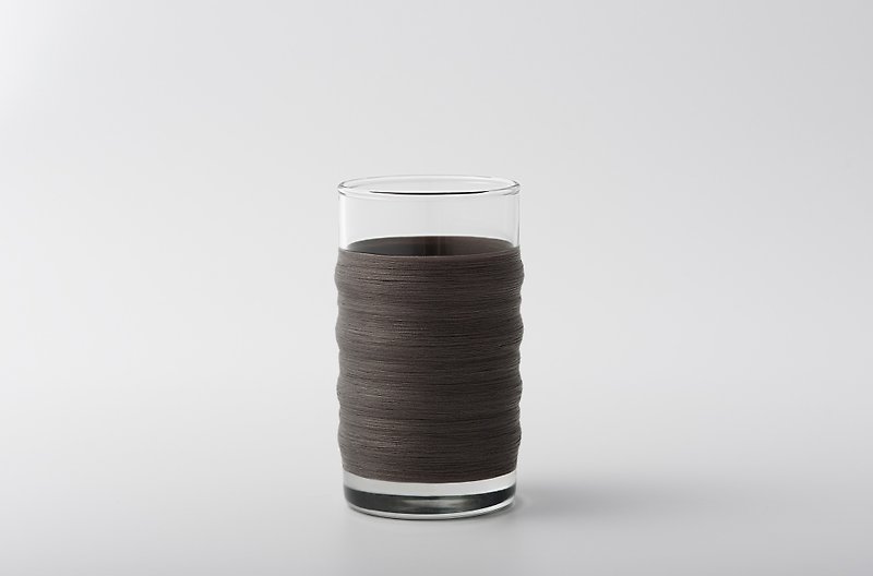 ライン加工 PUNNDLEライン ウォーターカップフィールグレー糸 - グラス・コップ - ガラス グレー