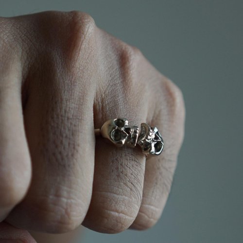 リング スカル バイカーシルバーリアル レディース - ショップ