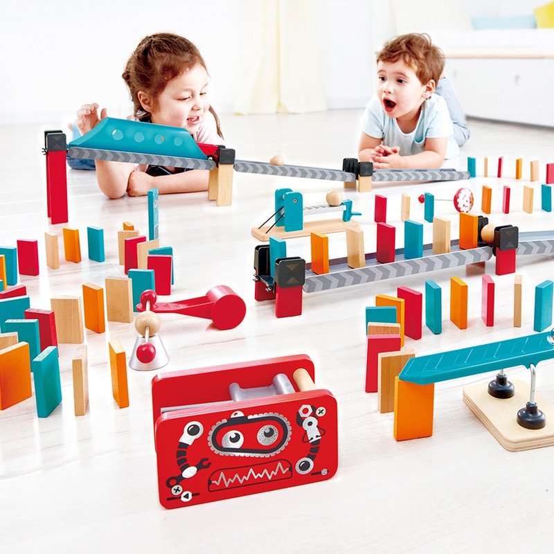 Germany Hape Machine Factory Dominoes Game Group - Kids' Toys - Wood Multicolor