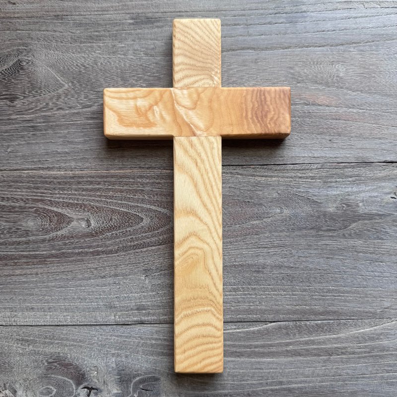 Amour Love Wood - Log Cross Wall Hanging Created me in His image - Wall Décor - Wood 