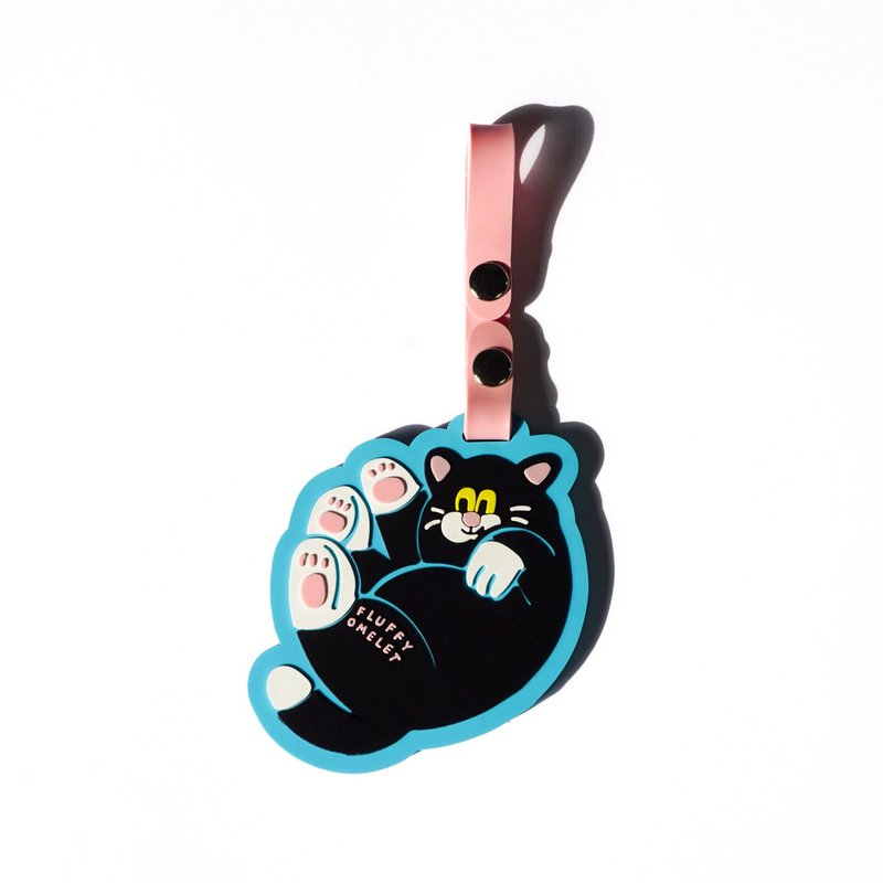 Oreo Cat Rubber Name Tag - Luggage Tags - Rubber Multicolor