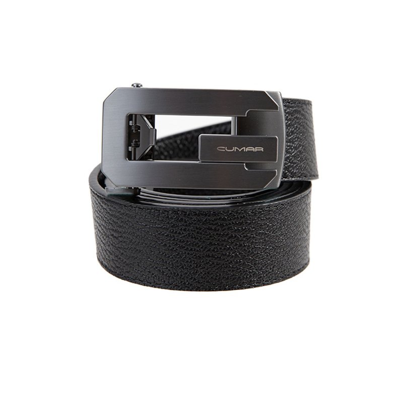 CUMAR PALM (with teeth) AUTOMATIC BUCKLE - Belts - Genuine Leather Black