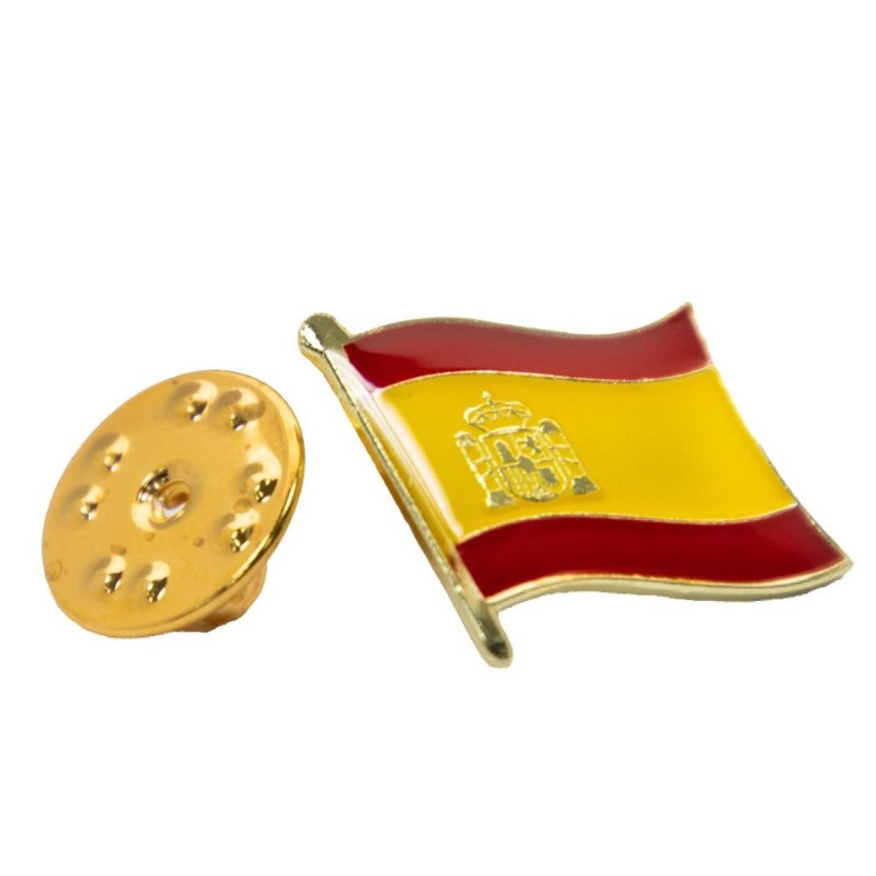 Spain 西班牙 紀念別針 精美 金屬徽章 國旗胸針 金屬胸徽 遊學 - 胸針 - 其他材質 多色