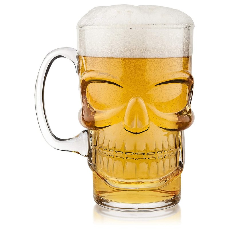 Final Touch Brainfreeze Glass Skull Beer Mug 700ml - แก้วไวน์ - แก้ว สีใส