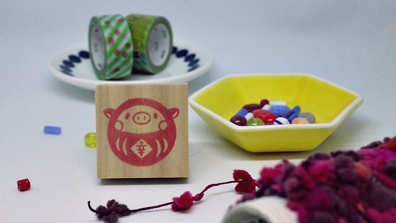 Hand engraved seal / Piggy Fushen [fortunately] - Stamps & Stamp Pads - Rubber 