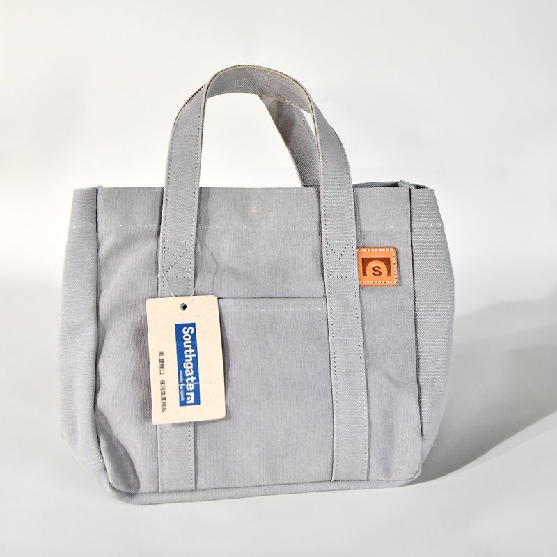 Display product clear 60% off handbag - Togo Gray - กระเป๋าถือ - ผ้าฝ้าย/ผ้าลินิน สีเทา