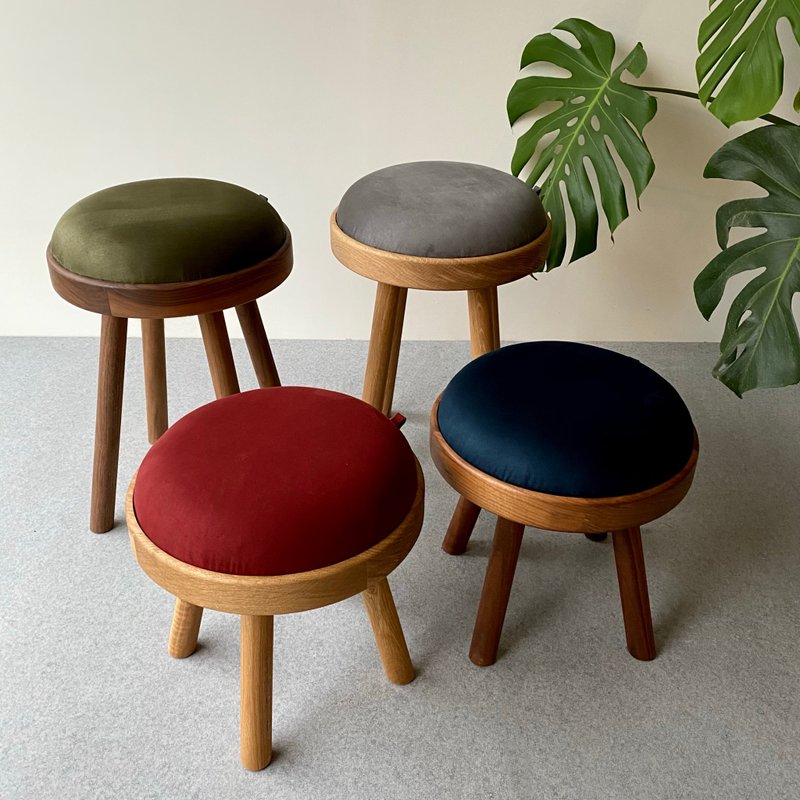 TOMO - Touch leather/suede-multicolor/chair chair stool dining chair gift furniture - Chairs & Sofas - Wood Multicolor