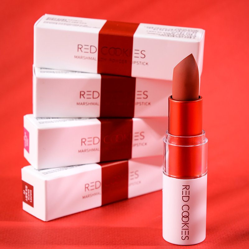 【Taiwan Agent】RED COOKIES Velvet Moist Lipstick (4 Colors) - Lip & Cheek Makeup - Other Materials 