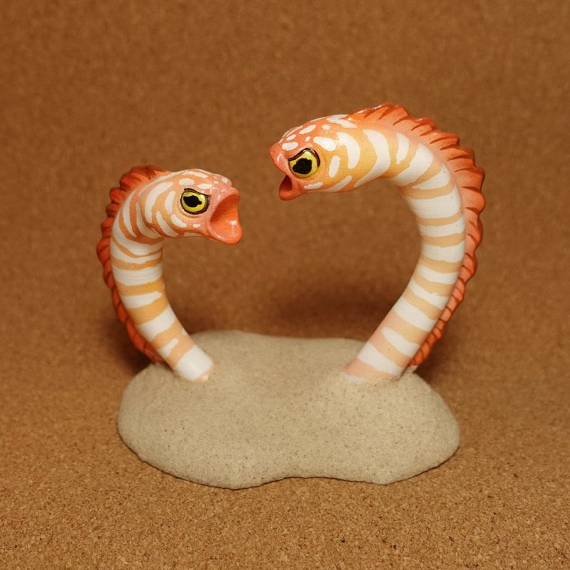 Sculptimal 花鰻三兄弟系列【花園鰻】擺設 - 擺飾/家飾品 - 塑膠 粉紅色