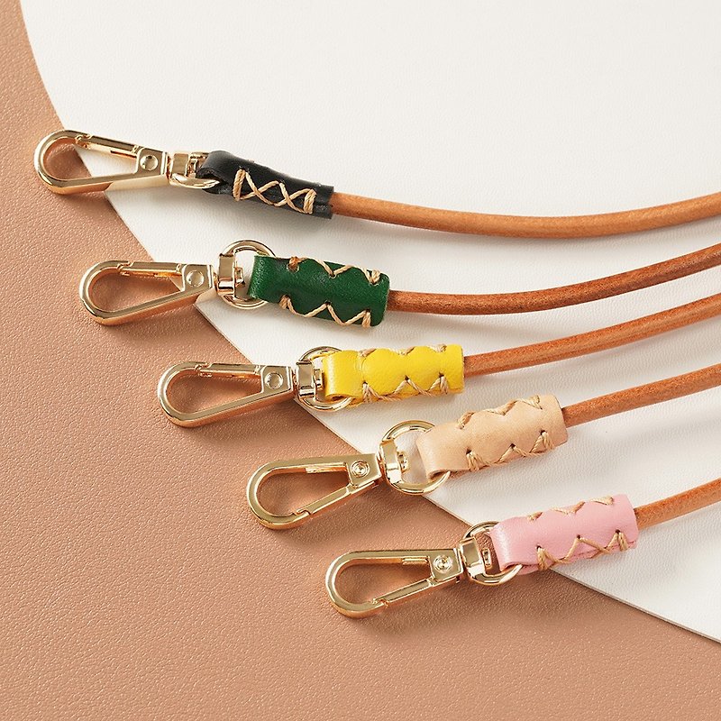 Handmade genuine leather double hook strap - อุปกรณ์เสริมอื่น ๆ - หนังแท้ 