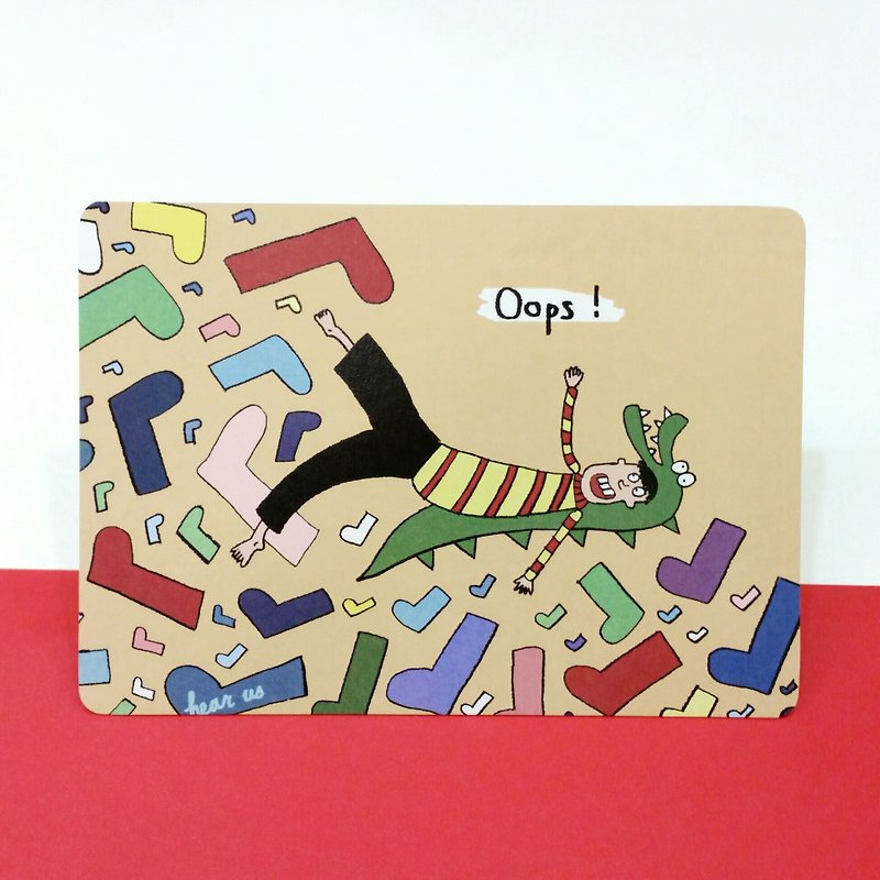 Accidentally slid into the Christmas / Christmas Postcard - Cards & Postcards - Paper Multicolor