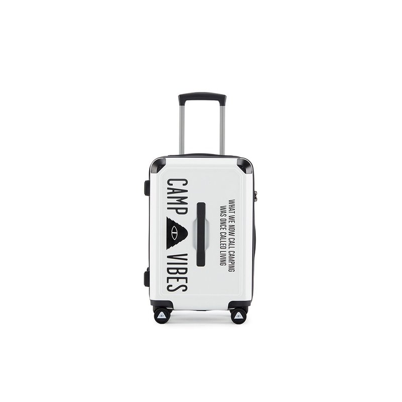 [POLeR] 20-inch zipper suitcase fat suitcase suitcase boarding case-white - กระเป๋าเดินทาง/ผ้าคลุม - พลาสติก ขาว