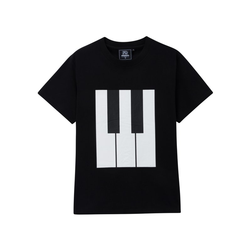 美國Fools Day Piano Tee - 帽T/大學T - 棉．麻 黑色