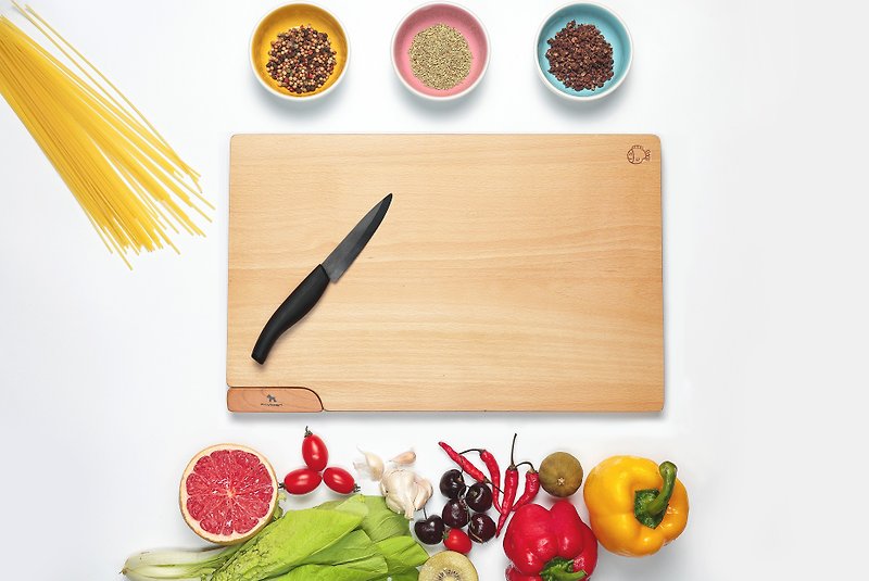 Standing magnetic cutting board (L) beech - Serving Trays & Cutting Boards - Wood 