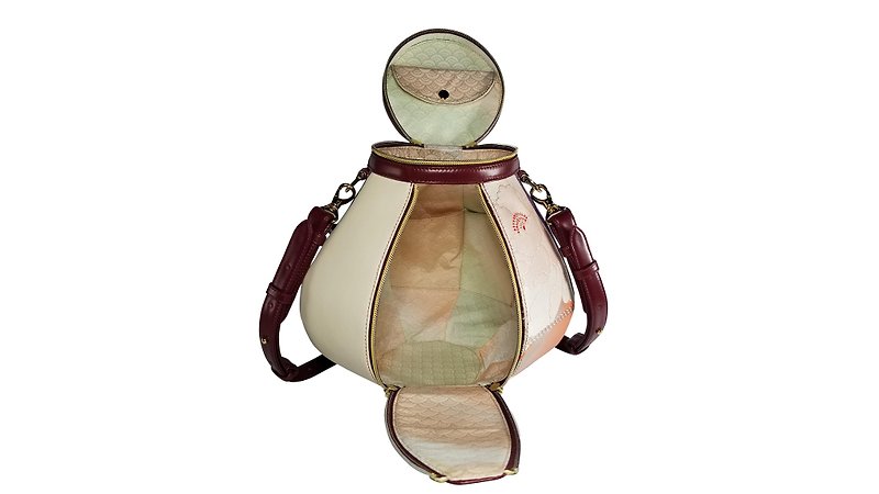 Hozuki-Lantern - sakura pink Botan - Messenger Bags & Sling Bags - Genuine Leather Red