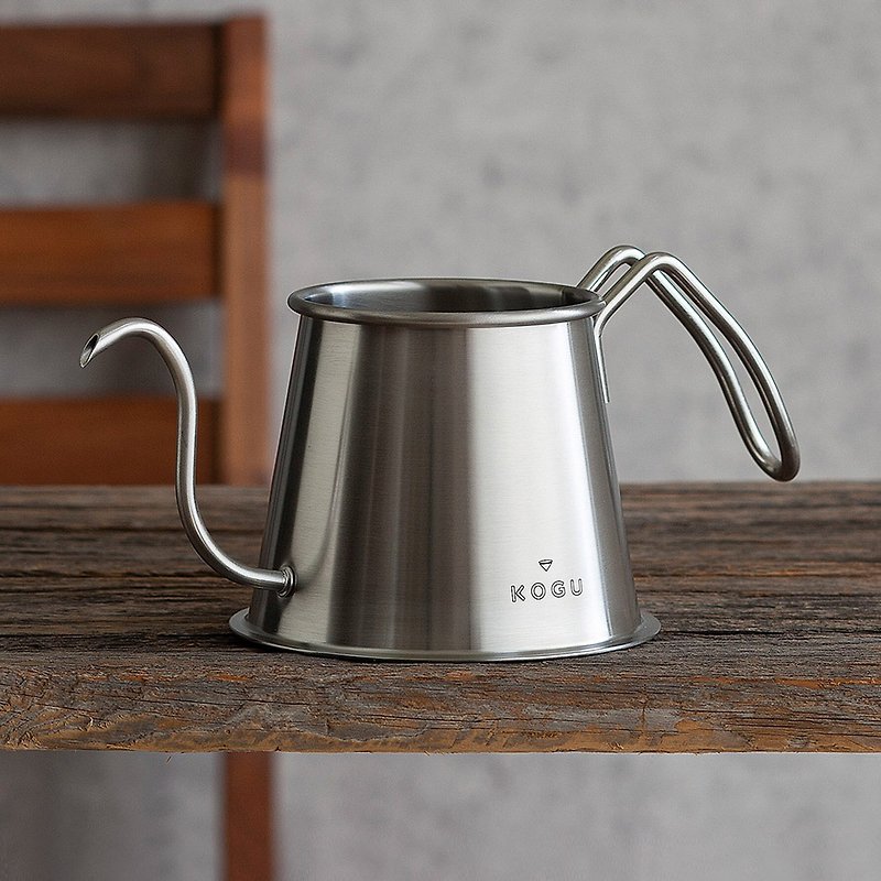 日本下村KOGU 日製18-8不鏽鋼掛耳式咖啡極細口手沖壺-500ml - 咖啡壺/咖啡周邊 - 不鏽鋼 銀色
