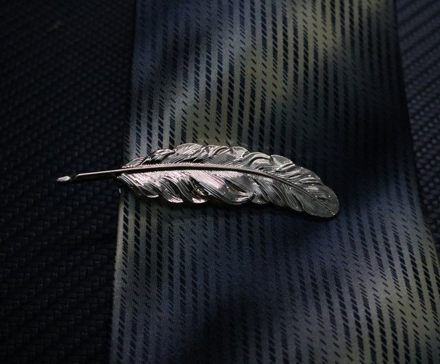 Feather Design Brass Men's Tie Clip – GTHIC