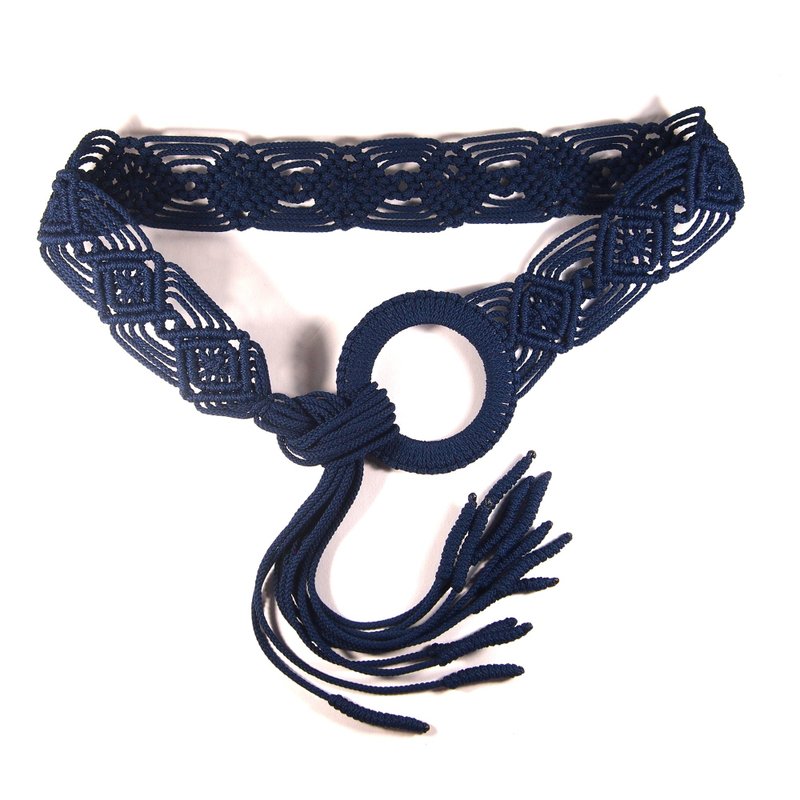 Macrame tutorial tie belt Verbena, Macrame belt pattern, Beginner macrame - 手工藝教學/工具書 - 其他材質 