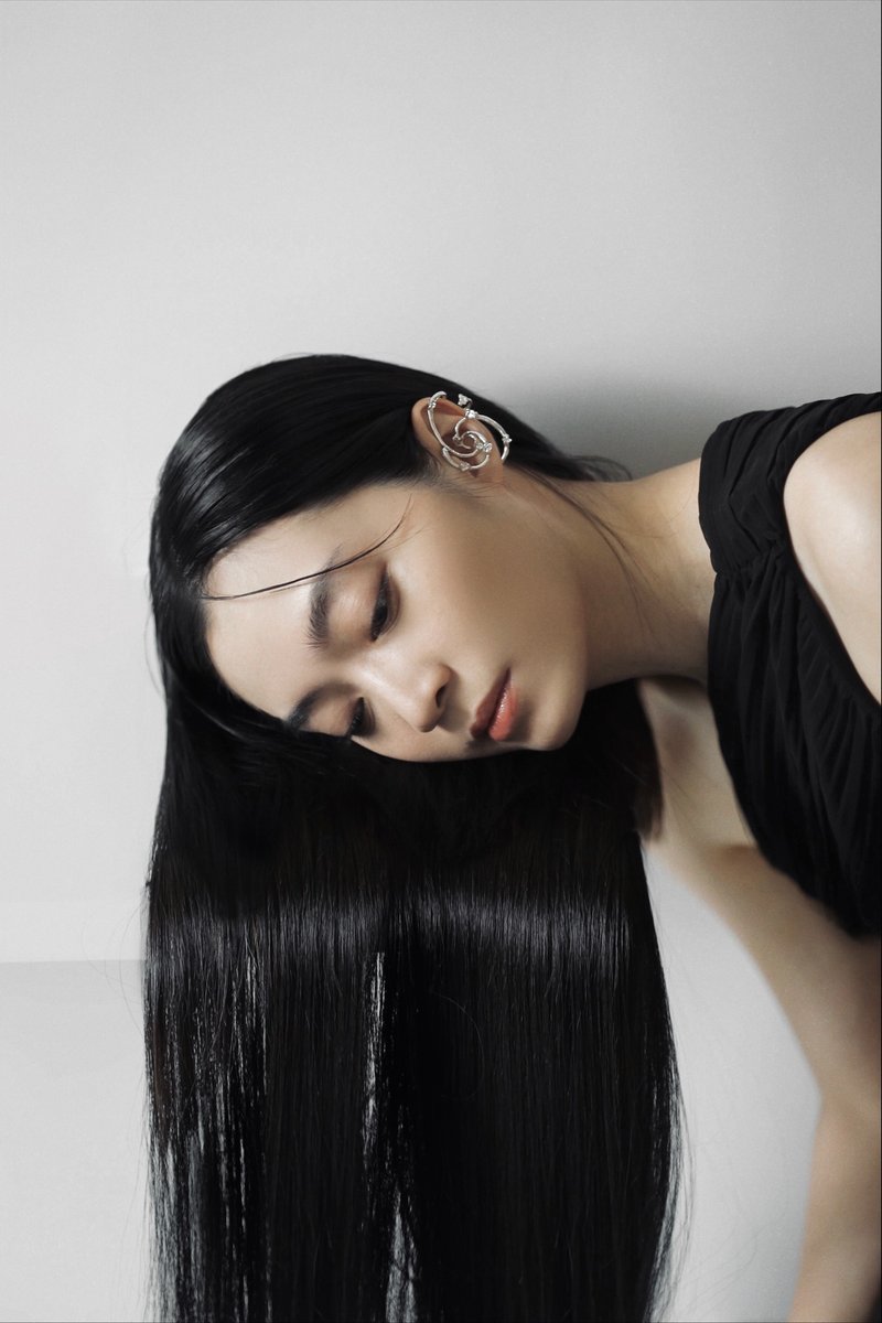 Swirl ear cuff  漩渦耳飾 - 耳環/耳夾/耳骨夾 - 純銀 銀色