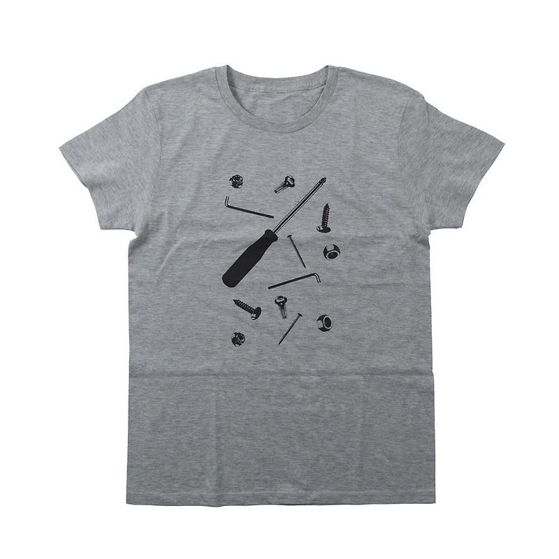 工具一式　デザインTシャツ　ユニセックスXS〜XLサイズ　Tcollector - Tシャツ - コットン・麻 グレー